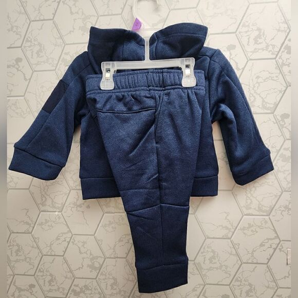 Nwt Athletic Work Boy 12 mon Tech FleeceZip Hoodie and Jogger Pants Outfit, 2pc - Picture 2 of 6